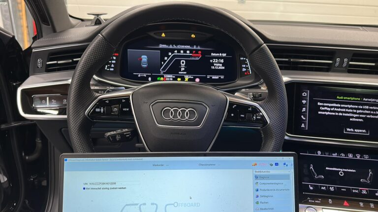 Audi retrofit parking assist sensors fitted on bumper