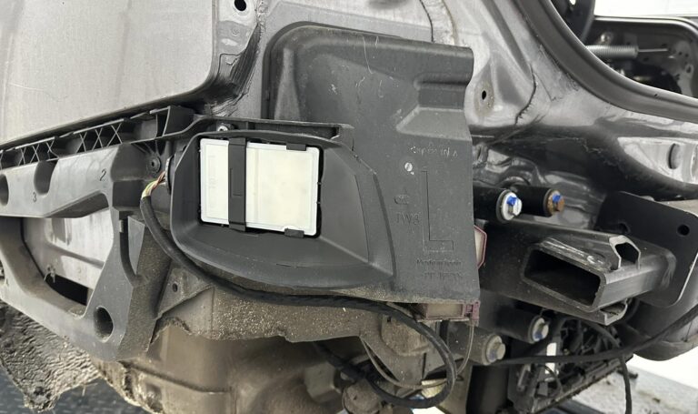 Close-up of Audi retrofit interior lighting installation