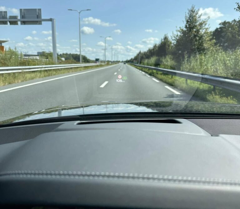 Close-up of Audi retrofit interior lighting installation
