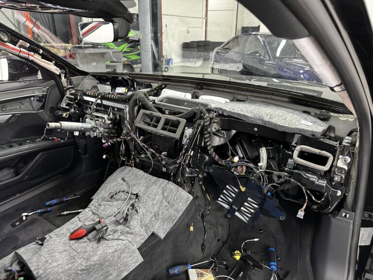 Audi retrofit dashboard upgrade with digital display