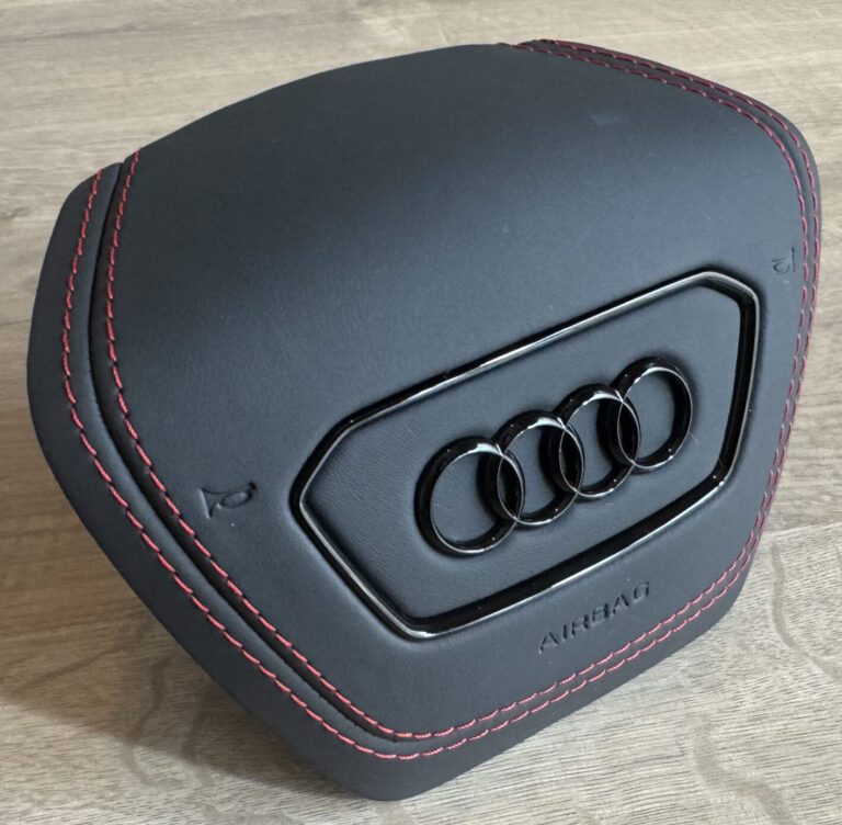 Black Leather Red Stitching Black Accents