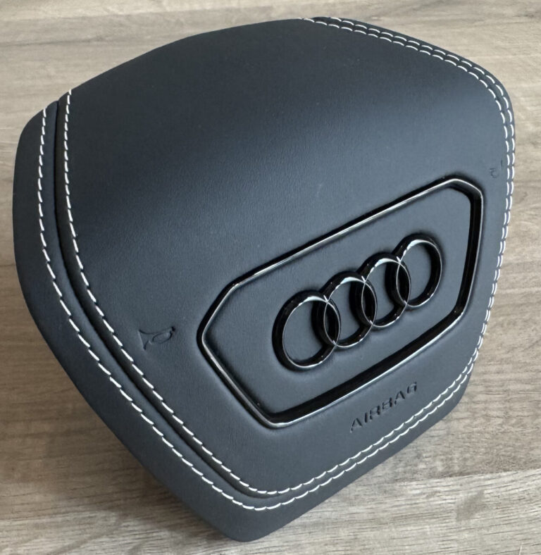 Black Leather White Stitching Black Accents