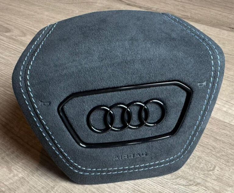 Black Alcantara Light Blue Stitching Black Accents