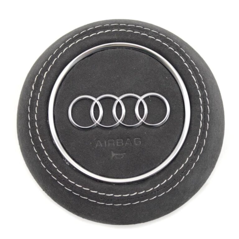 Black Alcantara White Stitching Chrome Accents