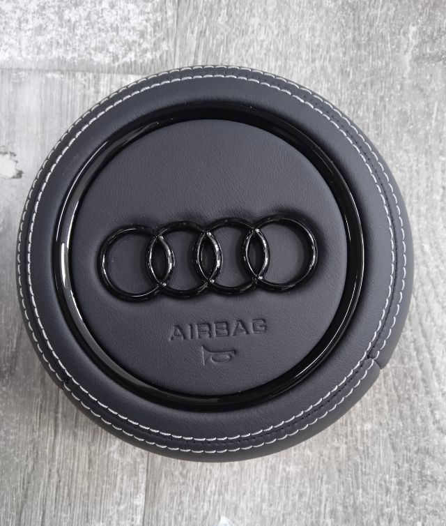 Black Leather White Stitching Black Accents